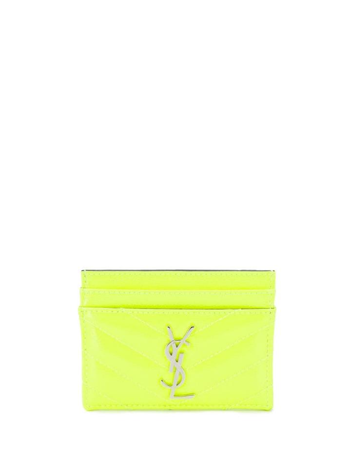 Saint Laurent Monogram Card Holder - Yellow