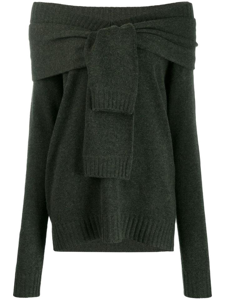 Prada Tie-sleeved Jumper - Green