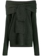 Prada Tie-sleeved Jumper - Green