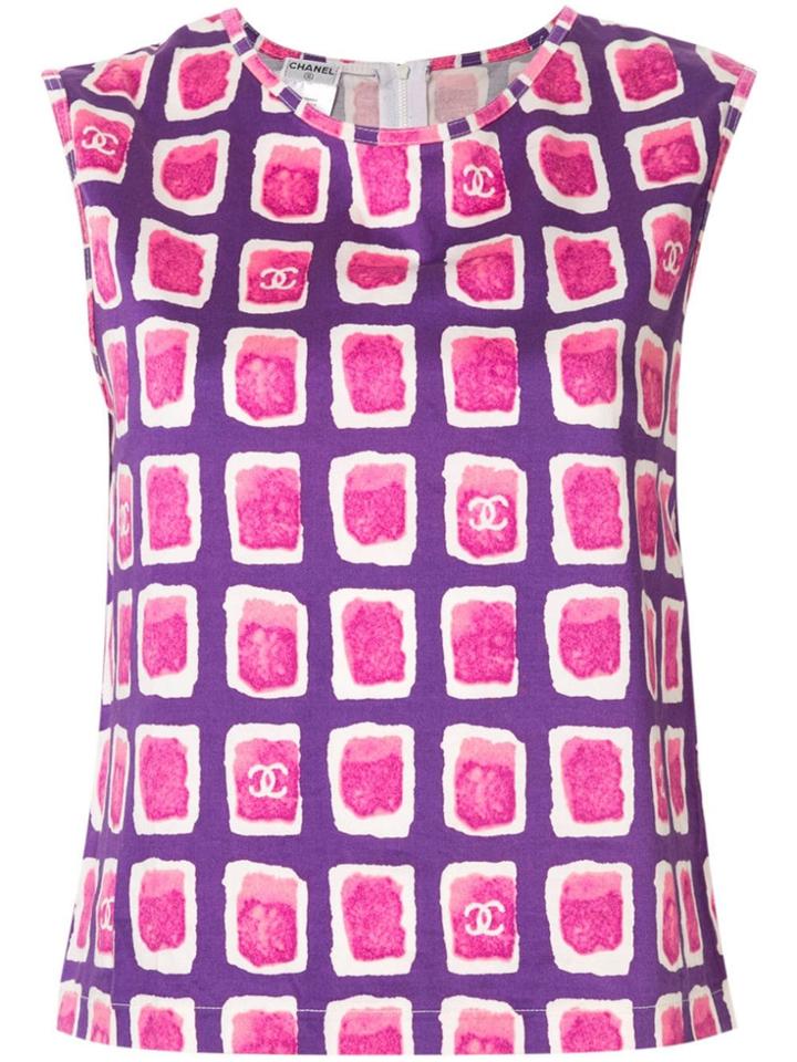 Chanel Vintage Printed Top - Purple