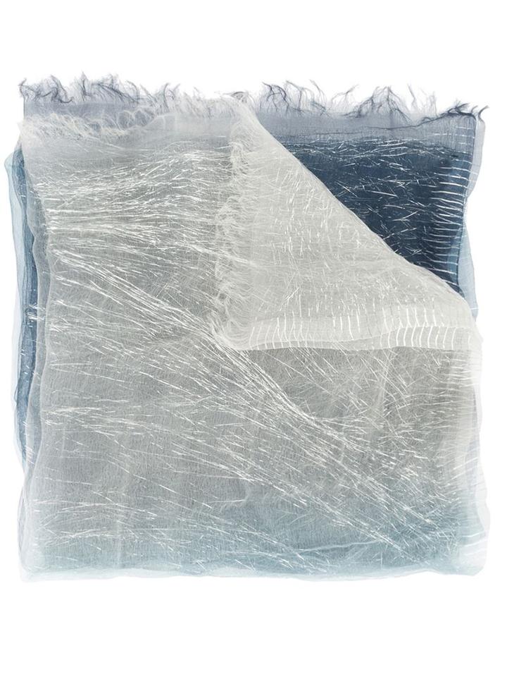 Faliero Sarti Faliero Sarti Pour L Eclaireur Scarf, Adult Unisex, Blue, Silk/polyamide