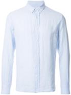 Venroy Buttoned Collar Shirt, Men's, Size: Small, Blue, Linen/flax
