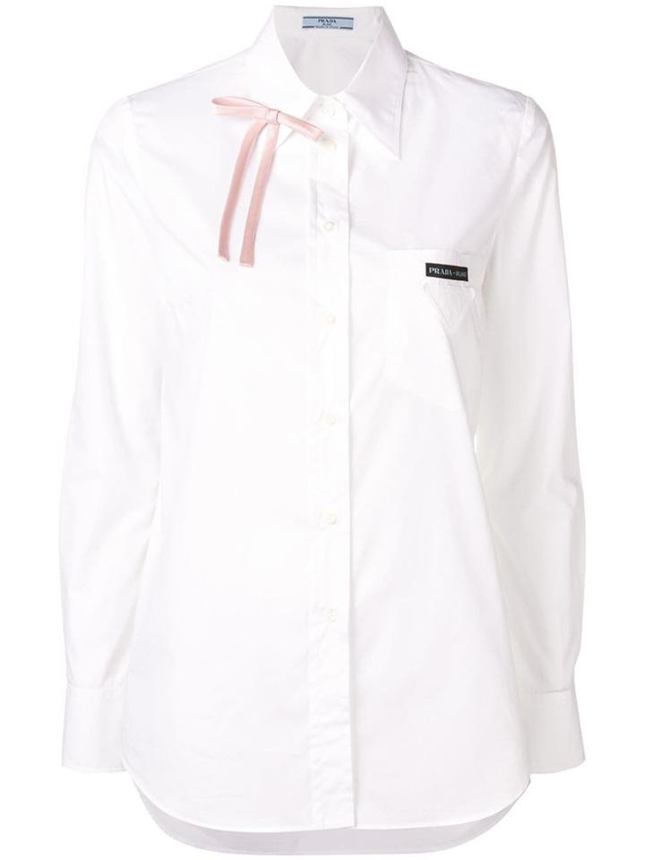 Prada Bow Detail Shirt - White