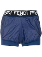 Fendi Roma Running Shorts - Blue