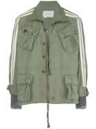 Greg Lauren Pocket Front Bomber Jacket With Patchwork Detail - Green