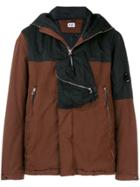 Cp Company Hooded Bomber Jacket - Brown
