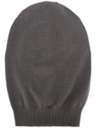 Rick Owens Slouchy Knit Beanie, Men's, Grey, Virgin Wool
