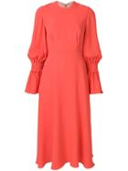 Roksanda Gathered Sleeve Dress - Pink & Purple
