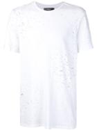 Amiri Distressed T-shirt, Men's, Size: M, White, Cotton