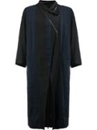 Ilaria Nistri Stripe Coat, Women's, Size: 40, Black, Linen/flax/cupro/viscose