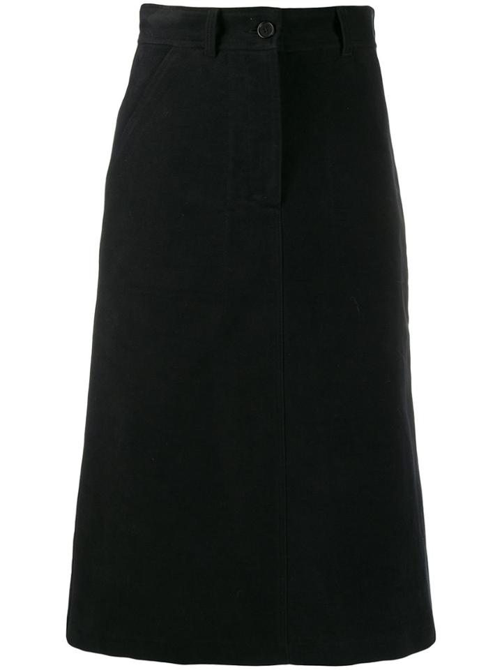 Aspesi Denim Midi Skirt - Black