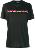 Dsquared2 Flames Logo Print T-shirt - Black