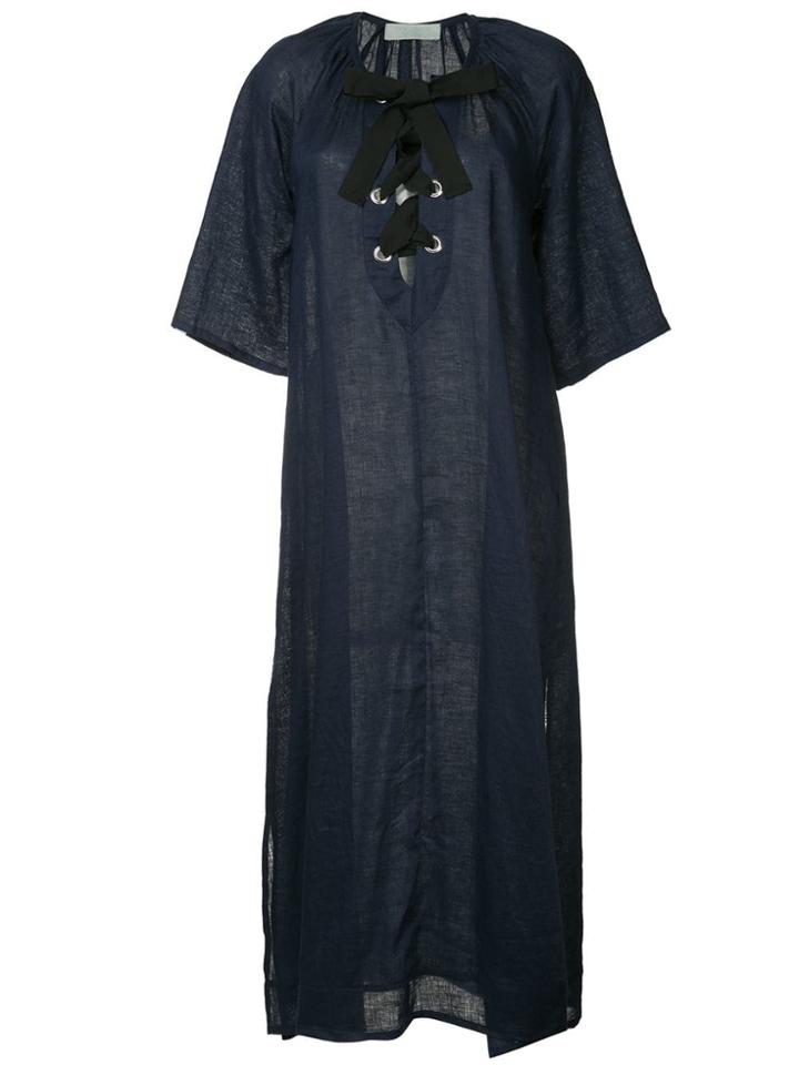 The Upside Laced Front Maxi Dress - Blue