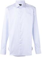 Ermenegildo Zegna - Fine Stripe Shirt - Men - Cotton - 39, Blue, Cotton