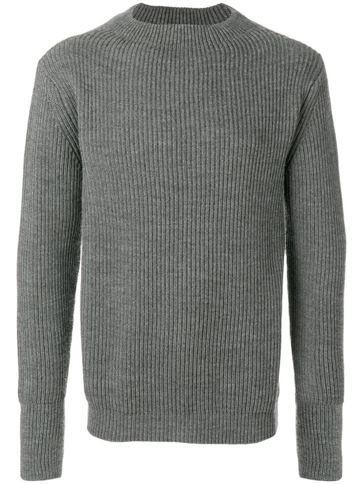 Andersen-andersen Symmetric Crew Neck Sweater - Grey