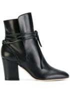 Sergio Rossi Ankle Boots With Tie - Black