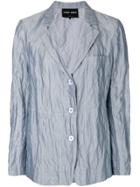 Giorgio Armani Creased Effect Blazer - Blue