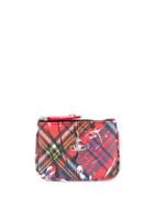 Vivienne Westwood Tartan Printed Clutch - Red