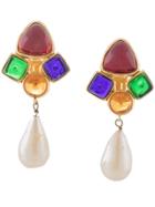 Chanel Pre-owned 1991 Gripoix Swing Earrings - Multicolour