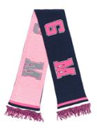 Msgm Kids - Logo Pattern Scarf - Kids - Acrylic/rayon/wool/alpaca - One Size, Blue