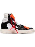 Off-white Black, White And Orange Off-court 3.0 Leather Sneakers