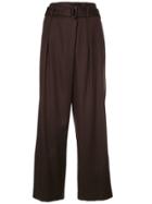 Des Prés Wide Leg Trousers - Red