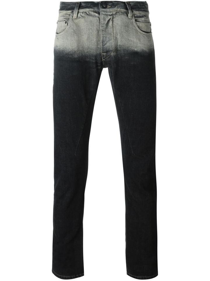 Rick Owens Drkshdw Detroit Cut Denim Pants, Men's, Size: 30, Black, Cotton
