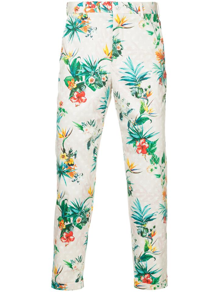Loveless Floral Print Chinos - Pink & Purple