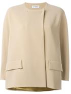 Alberto Biani Boxy Jacket, Women's, Size: 44, Nude/neutrals, Triacetate/polyester/acetate