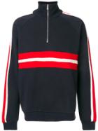 Harmony Paris Striped Zipped Sweatshirt - Blue