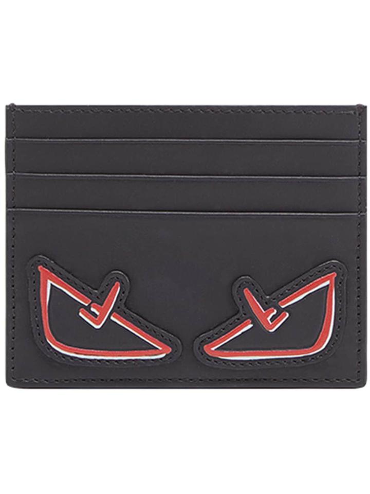 Fendi Bag Bugs Card Holder - Black