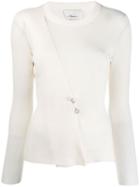 3.1 Phillip Lim Diagonal Panel Ribbed Knit - White