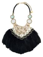 Camila Klein Maxi Colar Pena Conceito Ouro Velho The Crown - Black