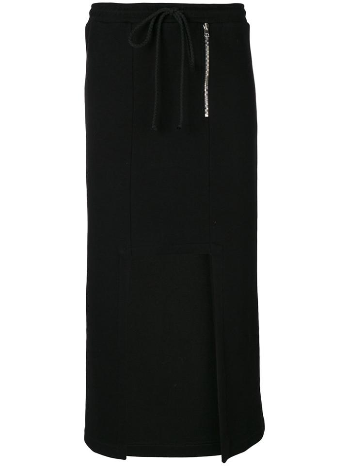 Lost & Found Rooms Contrast Length Paneled Skirt - Black