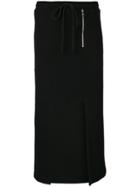 Lost & Found Rooms Contrast Length Paneled Skirt - Black