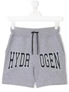 Hydrogen Kids Teen Logo Print Track Shorts - Grey