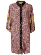 À La Garçonne Oversized Vinyl Panels Shirt - Multicolour