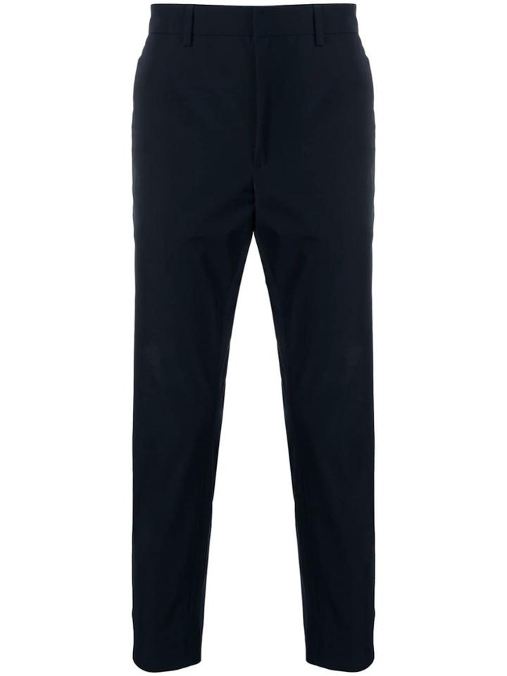 Prada Tapered Cropped Trousers - Blue