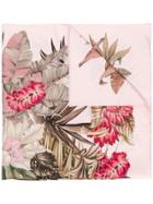 Salvatore Ferragamo Palm Tree Print Scarf - Pink