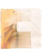 Faliero Sarti - Panel Scarf - Men - Silk - One Size, Yellow/orange, Silk