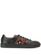 Etro Embroidered Low Top Sneakers - Black