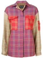 Etro Colour Block Plaid Overshirt - Purple