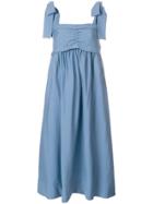 See By Chloé Bow Shoulder Midi Dress - Blue
