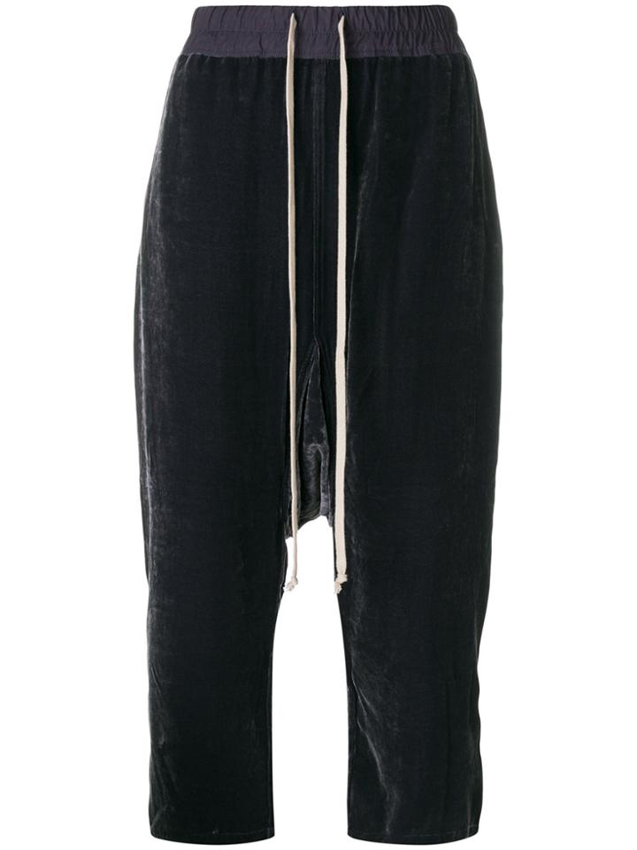 Rick Owens Drop-crotch Drawstring Trousers - Grey