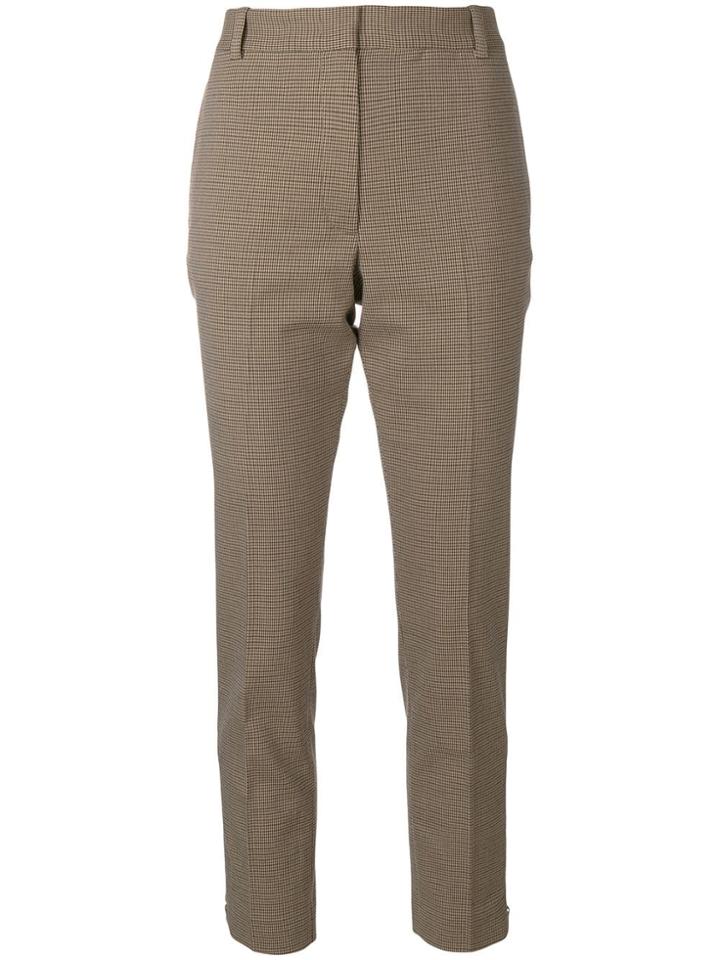 Joseph Dogtooth Stretch Pants - Brown