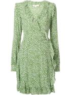Michael Michael Kors Micro Floral Sleeved Dress - Green