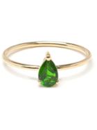 Ileana Makri Chrome Diopside Yellow Gold Ring, Women's, Size: 54, Green