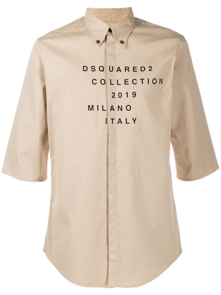 Dsquared2 B.d. Roll Up Shirt - Neutrals