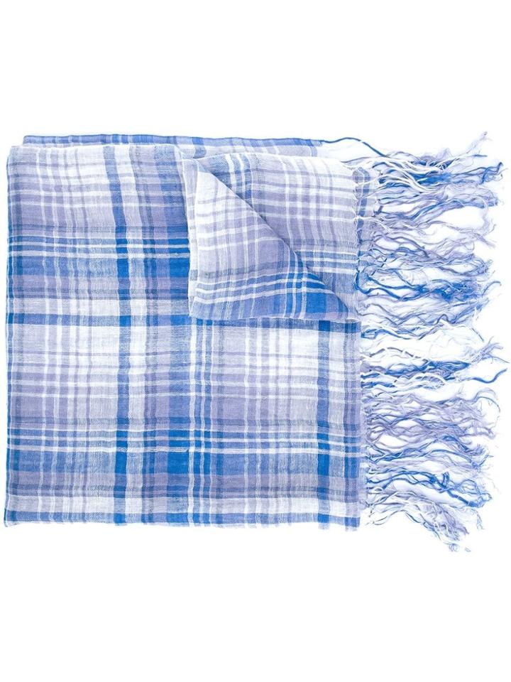 Comme Des Garçons Tricot Checked Scarf - Blue