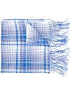Comme Des Garçons Tricot Checked Scarf - Blue